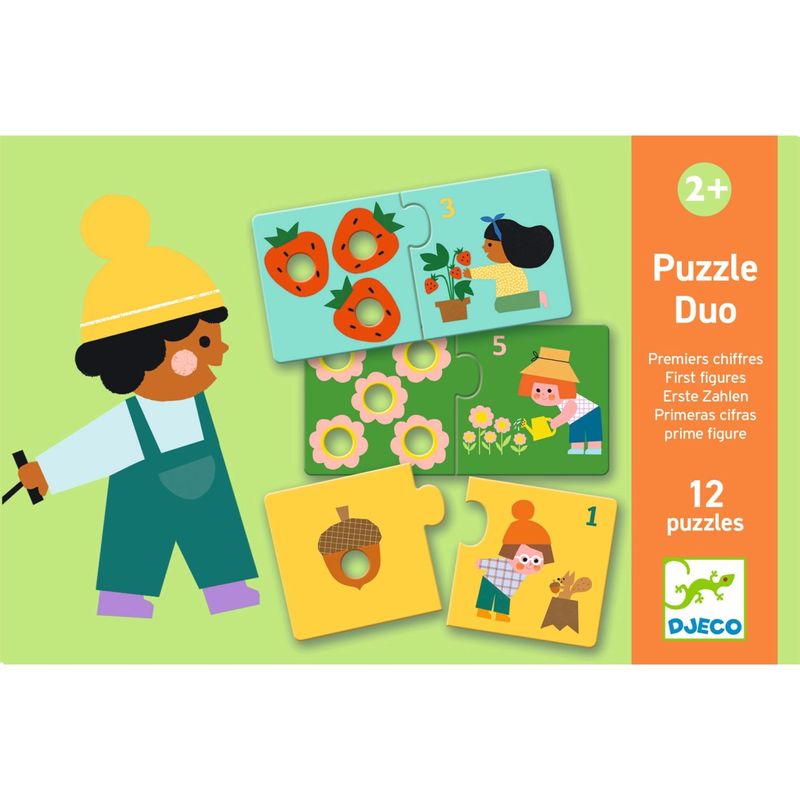 Jucarii, Copii si Bebe - Jucarii si jocuri - Jocuri si puzzle - Puzzle - Puzzle duo tactil Primele numere, Djeco - Infinity.ro