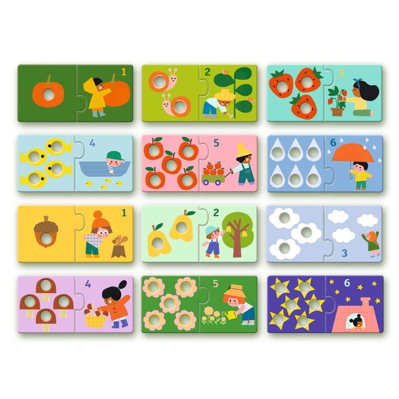 Jucarii, Copii si Bebe - Jucarii si jocuri - Jocuri si puzzle - Puzzle - Puzzle duo tactil Primele numere, Djeco - Infinity.ro