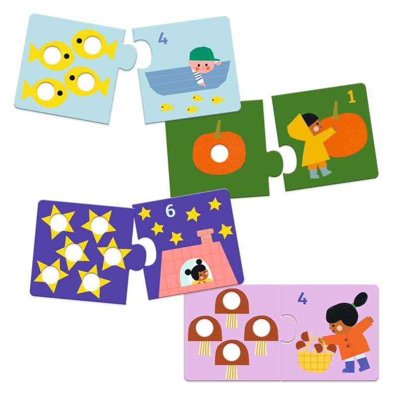 Jucarii, Copii si Bebe - Jucarii si jocuri - Jocuri si puzzle - Puzzle - Puzzle duo tactil Primele numere, Djeco - Infinity.ro