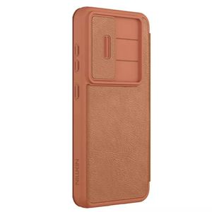 Husa pentru Samsung Galaxy S25 Plus - Nillkin Qin Pro Leather Case - Maro