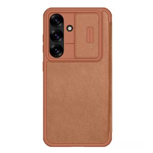 Husa pentru Samsung Galaxy S25 Plus - Nillkin Qin Pro Leather Case - Maro
