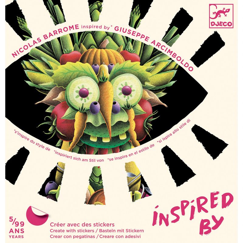 Jucarii, Copii si Bebe - Jucarii si jocuri - Jucarii & jocuri educative - Seturi de artizanat - Atelier colaj manierism inspired by arcimboldo, djeco - Infinity.ro