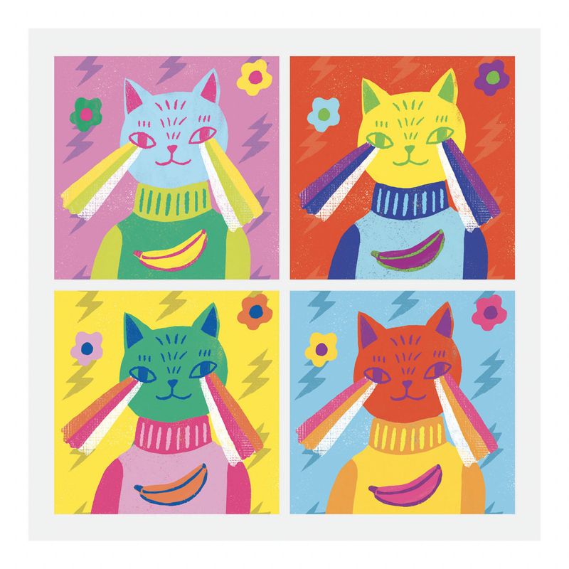 Jucarii, Copii si Bebe - Jucarii si jocuri - Jucarii & jocuri educative - Seturi de artizanat - Atelier colaj pop art inspired by andy warhol, djeco - Infinity.ro