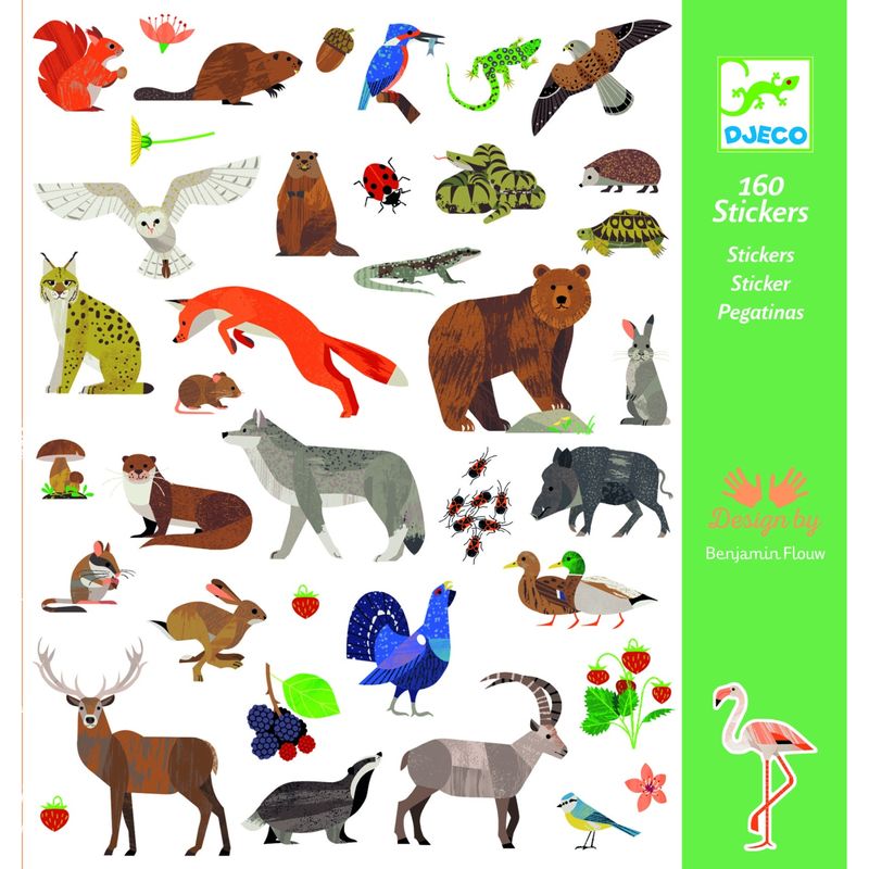 Jucarii, Copii si Bebe - Jucarii si jocuri - Jucarii & jocuri educative - Seturi de artizanat - Abtibilduri fauna europei, djeco - Infinity.ro