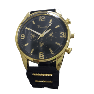 Ceas casual barbatesc, bratara din silicon, mecanism quartz, tip display analog, inchidere cu catarama