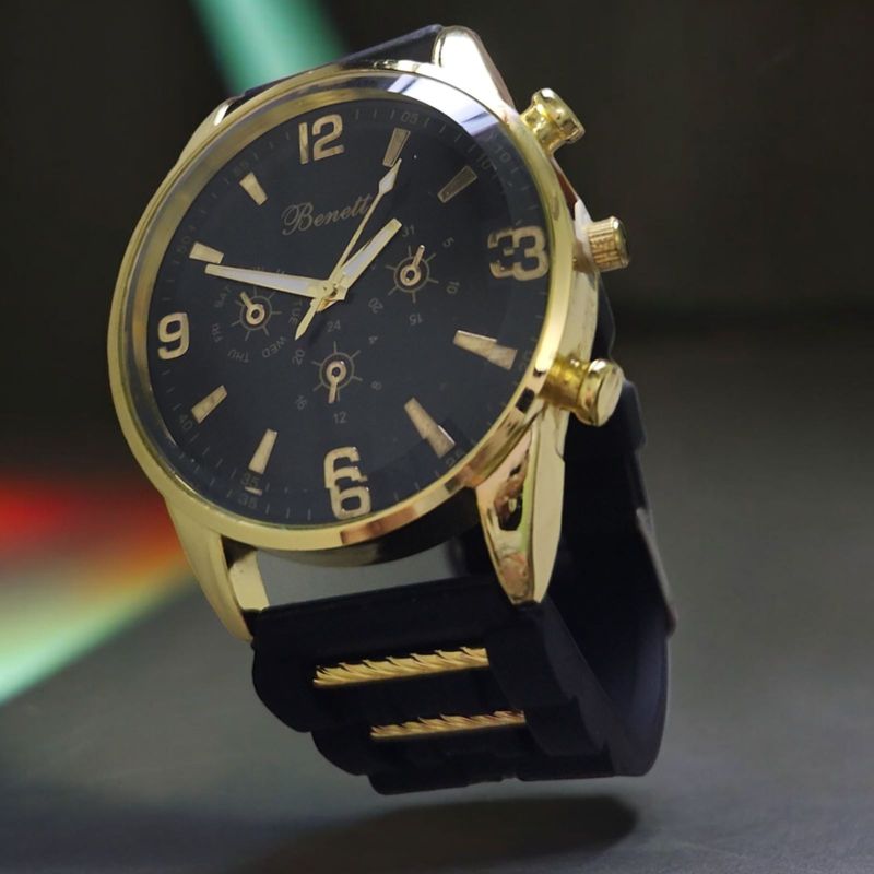 Fashion, accesorii si bijuterii - Barbati - Bijuterii barbati - Ceasuri barbati - Ceas casual barbatesc, bratara din silicon, mecanism quartz, tip display analog, inchidere cu catarama - Infinity.ro