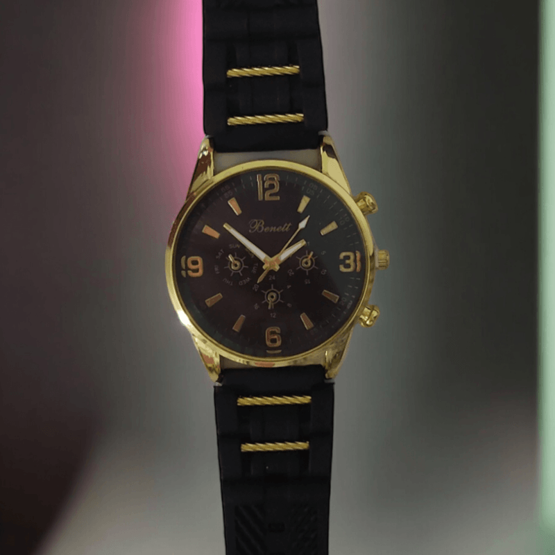 Fashion, accesorii si bijuterii - Barbati - Bijuterii barbati - Ceasuri barbati - Ceas casual barbatesc, bratara din silicon, mecanism quartz, tip display analog, inchidere cu catarama - Infinity.ro