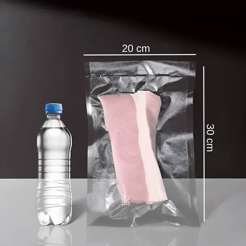 Electronice si Electrocasnice - Electrocasnice bucatarie - Mixere, tocatoare & roboti de bucatarie - Aparate de vidat - Pungi de vidat gofrate Koken pentru aparat de vidat, 100 buc cu dimensiunile 20 x 30 cm, Rezistente, fara BPA - Infinity.ro