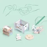 Jucarii, Copii si Bebe - Jucarii si jocuri - Seturi de constructie si cuburi - Seturi de constructie - Casuta papusilor de asamblat si colorat - Infinity.ro