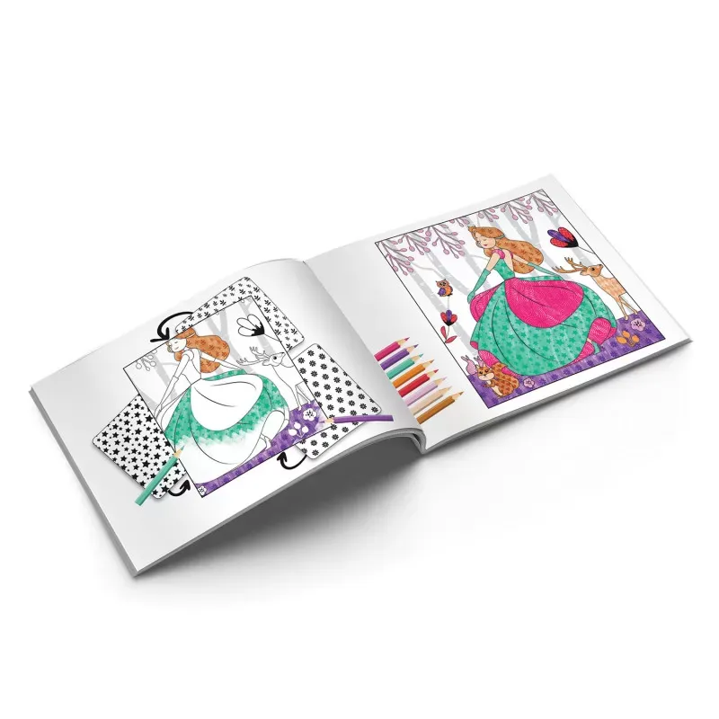 Jucarii, Copii si Bebe - Jucarii si jocuri - Jucarii & jocuri educative - Seturi pictura si desen - Set desen, creioane colorate, Printese - Infinity.ro