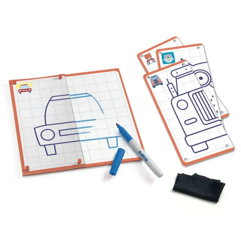 Jucarii, Copii si Bebe - Jucarii si jocuri - Jucarii & jocuri educative - Seturi pictura si desen - Joc Eduludo Deseneaza pas cu pas Simetrie - Infinity.ro