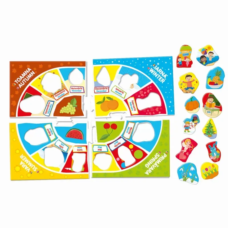 Jucarii, Copii si Bebe - Jucarii si jocuri - Jucarii & jocuri educative - Jocuri si jucarii educative - Joc educativ Luni si Anotimpuri, Agerino - Infinity.ro