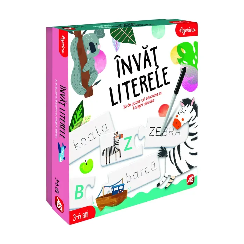 Jucarii, Copii si Bebe - Jucarii si jocuri - Jucarii & jocuri educative - Jocuri si jucarii educative - Joc Educativ Agerino, Invat Literele - Infinity.ro