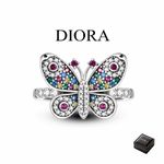 Fashion, accesorii si bijuterii - Femei - Bijuterii femei - Inele femei - Inel Diora, model Fluture cu Pietre Colorate - 6 - Infinity.ro