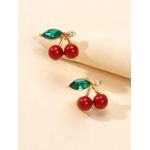 Fashion, accesorii si bijuterii - Femei - Bijuterii femei - Cercei femei - Cercei Cirese cu frunze - Infinity.ro