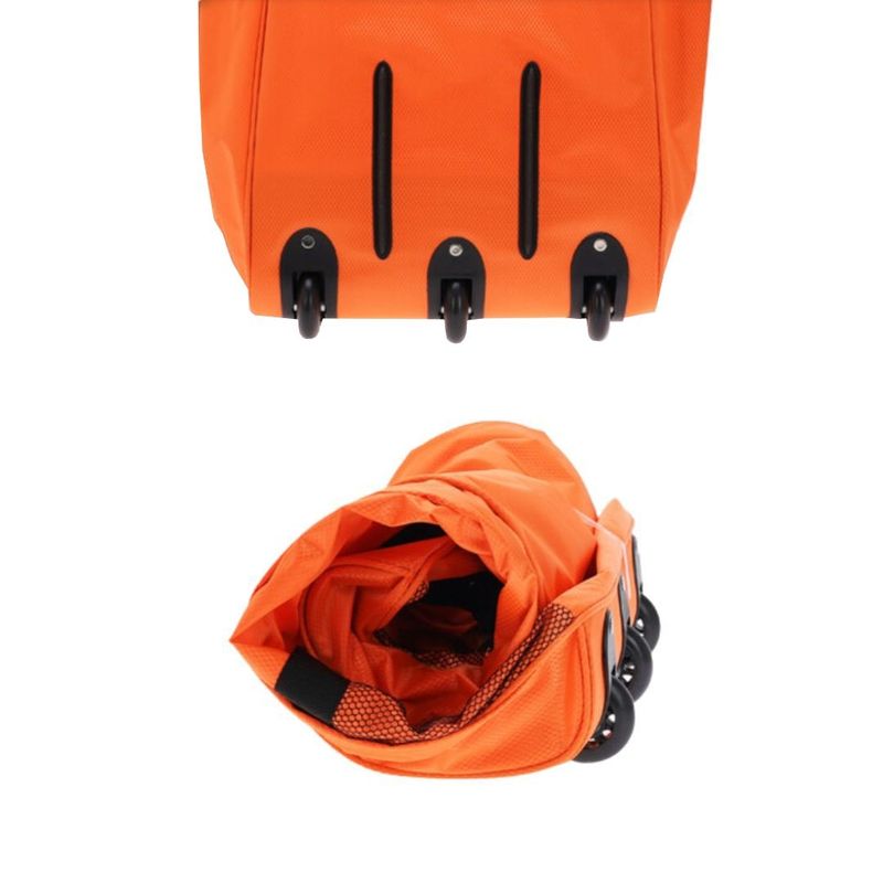 Sport si Outdoor - Articole de voiaj - Genti voiaj - Geanta de Voiaj Pliabila cu Roti, ProWorld – 110 Litri, 80x32x37 cm, Portocaliu Neon - Infinity.ro