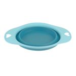 Petshop - Accesorii petshop - Castroane si adapatori - Bol pliabil, din silicon, pentru animale, 19 cm, culoarea albastru - Infinity.ro