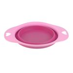 Petshop - Accesorii petshop - Castroane si adapatori - Bol pliabil, din silicon, pentru animale, 19 cm, culoarea roz - Infinity.ro
