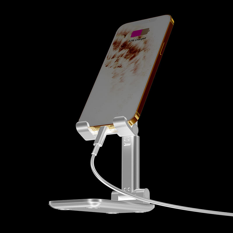 Laptop, Telefoane si Tablete - Telefoane mobile si accesorii - Accesorii Telefoane - Suport si docking telefoane - Suport de Birou Borofone BH42 pentru Telefon sau Tableta de 4.7-10 inch, Alb - Infinity.ro