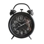 Casa si Gradina - Decoratiuni - Ceasuri - Ceas de Masa cu Mecanism Decorativ Movement, Vintage Industrial, 40x30 cm – Negru Mat - Infinity.ro