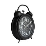 Casa si Gradina - Decoratiuni - Ceasuri - Ceas de Masa cu Mecanism Decorativ Movement, Vintage Industrial, 40x30 cm – Negru Mat - Infinity.ro