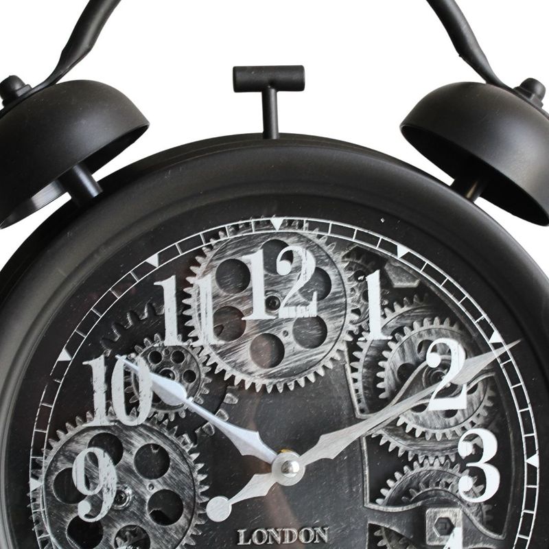 Casa si Gradina - Decoratiuni - Ceasuri - Ceas de Masa cu Mecanism Decorativ Movement, Vintage Industrial, 40x30 cm – Negru Mat - Infinity.ro