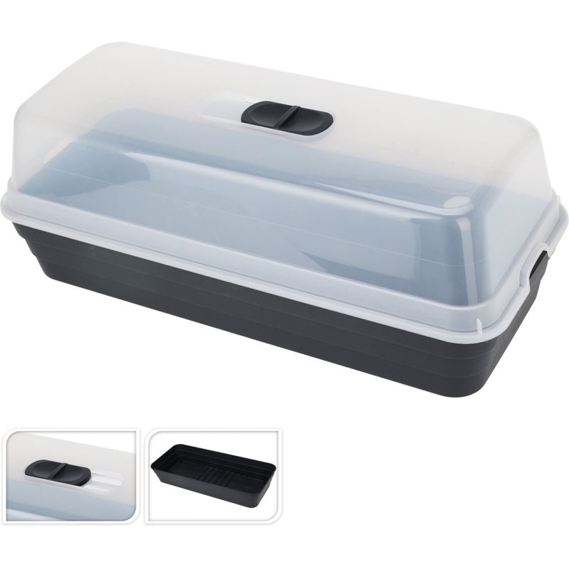 Casa si Gradina - Gradinarit si plante - Sere si solarii - Mini Sera Profesionala cu Capac si Aerisire Reglabila – 53x23x20 cm, Ideala pentru Rasaduri si Seminte - Infinity.ro