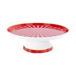 Casa si Gradina - Bucatarie si vesela - Ustensile bucatarie - Tavi servire - Mini tava din portelan, pentru tort, Pip Studio, Red/Pink, 24 cm, colectia Love Birds - Infinity.ro