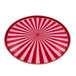 Casa si Gradina - Bucatarie si vesela - Ustensile bucatarie - Tavi servire - Mini tava din portelan, pentru tort, Pip Studio, Red/Pink, 24 cm, colectia Love Birds - Infinity.ro