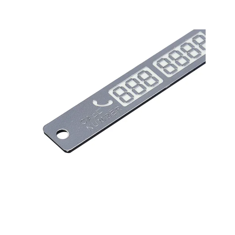 Auto si Moto - Piese auto si accesorii - Caroserie - Ornamente exterior auto - Placuta auto pentru numarul de telefon, prindere cu ventuze,Gonga® Argintiu - Infinity.ro