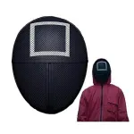 Casa si Gradina - Decoratiuni - Decoratiuni petrecere - Masti si costume carnaval - Masca Halloween, Soldati, Squid Game Negru/Rosu - Infinity.ro