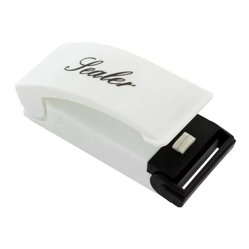 Electronice si Electrocasnice - Electrocasnice bucatarie - Accesorii electrocasnice bucatarie - Aparat pentru sigilat pungi, portabil, alb,10 x 4 cm,Gonga® Alb - Infinity.ro