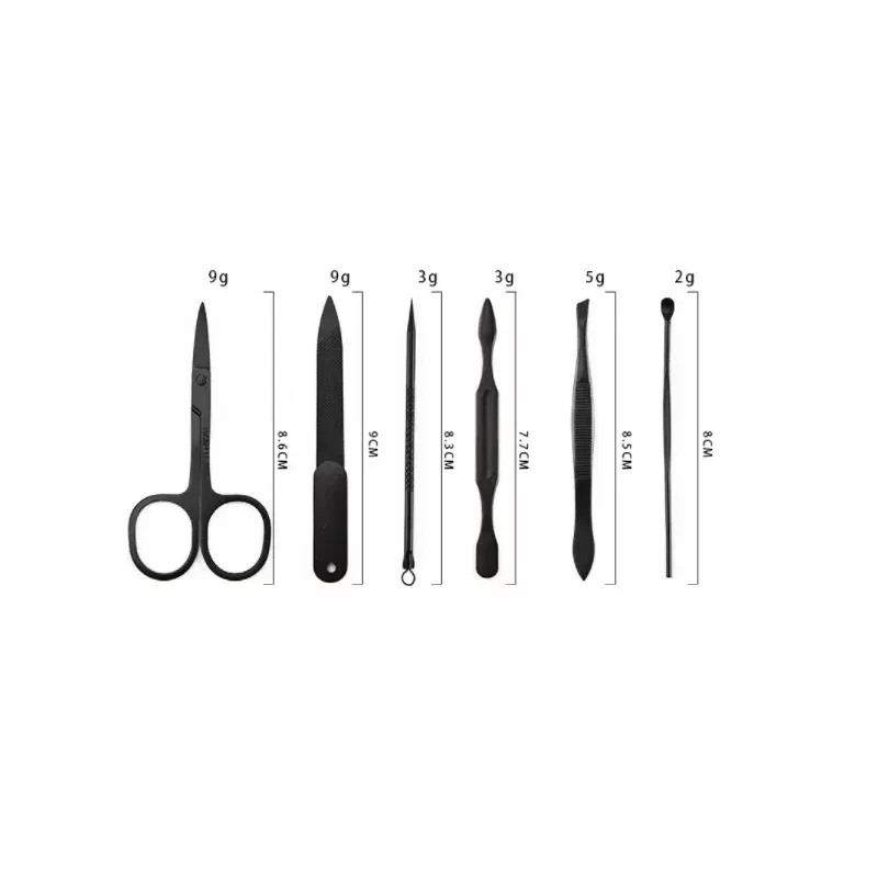 Ingrijire personala si Cosmetice - Manichiura si pedichiura - Truse manichiura si pedichiura - Trusa Manichiura-Pedichiura, 16 piese, Gonga® Negru - Infinity.ro