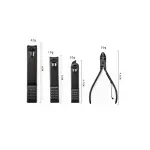 Ingrijire personala si Cosmetice - Manichiura si pedichiura - Truse manichiura si pedichiura - Trusa Manichiura-Pedichiura, 16 piese, Gonga® Negru - Infinity.ro