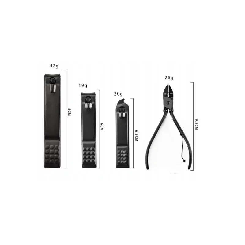 Ingrijire personala si Cosmetice - Manichiura si pedichiura - Truse manichiura si pedichiura - Trusa Manichiura-Pedichiura, 16 piese, Gonga® Negru - Infinity.ro