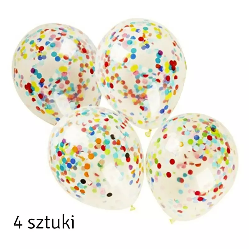 Casa si Gradina - Decoratiuni - Decoratiuni petrecere - Baloane - Set 4 baloane cu confetii, Gonga® Multicolor - Infinity.ro