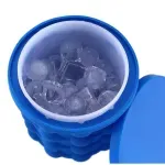 Casa si Gradina - Bucatarie si vesela - Accesorii bar - Forme cuburi de gheata - Recipeint pentru pastrarea ghetii, din silicon, Gonga® Albastru - Infinity.ro