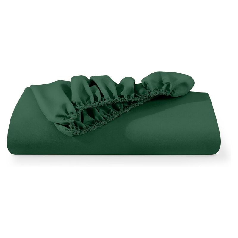 Casa si Gradina - Textile si covoare - Lenjerii de pat - Cearceafuri de pat - Husa de pat cu elastic Kotonia Home Hotel, 100% bumbac, Damasc DeLux Saten, verde smarald, 180×200+30 cm - Infinity.ro