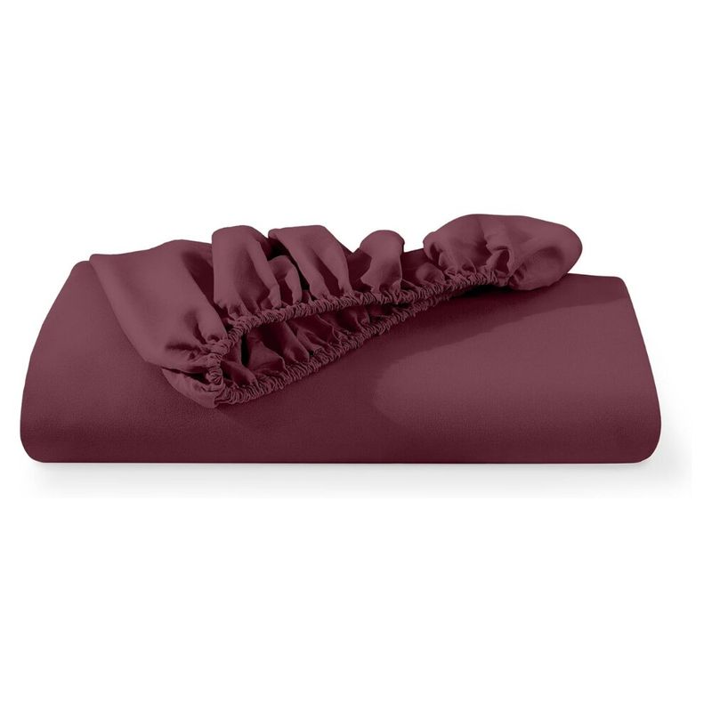 Casa si Gradina - Textile si covoare - Lenjerii de pat - Cearceafuri de pat - Husa de pat cu elastic Kotonia Home Hotel, 100% bumbac, Damasc DeLux Saten, violet, 180×200+30 cm - Infinity.ro