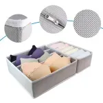 Casa si Gradina - Mobilier - Organizare si depozitare - Organizatoare pentru sertare si dulapuri - Set Organizator de sertar, 4 piese, Gonga® Gri - Infinity.ro