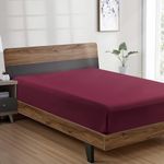 Casa si Gradina - Textile si covoare - Lenjerii de pat - Cearceafuri de pat - Husa de pat cu elastic Kotonia Home Hotel, 100% bumbac, Damasc DeLux Saten, burgundy, 160×200+35 cm - Infinity.ro