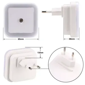 Lampa de veghe cu senzor de lumina, Gonga® Alb