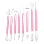 Casa si Gradina - Bucatarie si vesela - Ustensile bucatarie - Ustensile ornare prajituri - Set 8 spatule pentru decorarea prajiturilor, Gonga® Roz - Infinity.ro