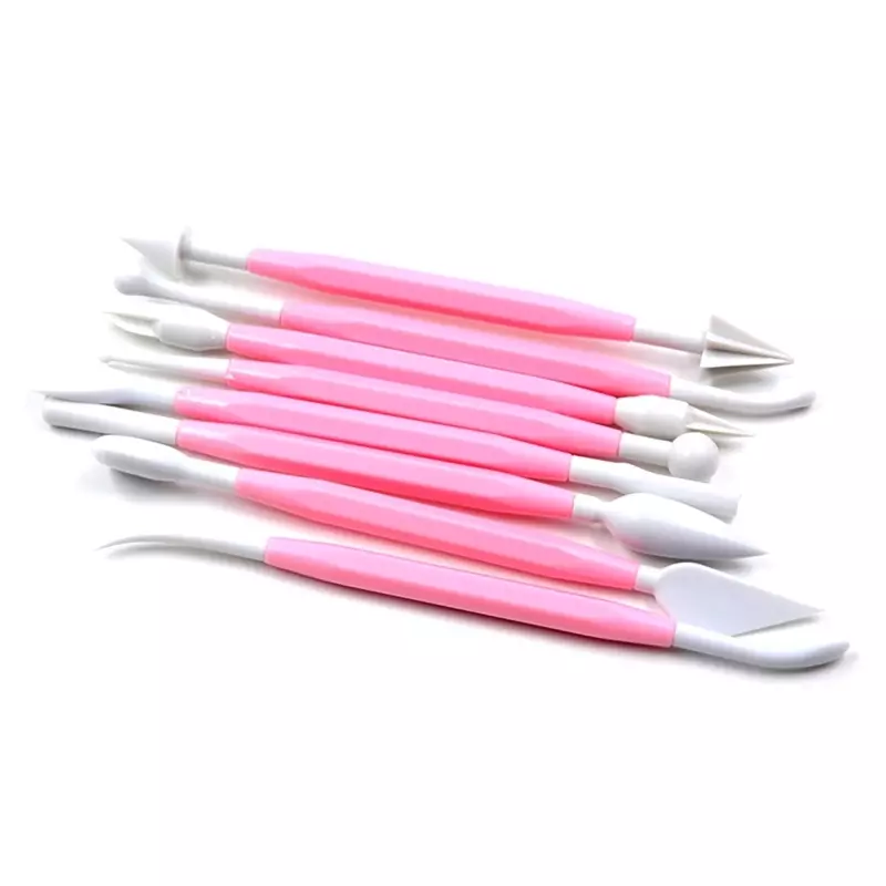 Casa si Gradina - Bucatarie si vesela - Ustensile bucatarie - Ustensile ornare prajituri - Set 8 spatule pentru decorarea prajiturilor, Gonga® Roz - Infinity.ro