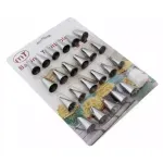 Casa si Gradina - Bucatarie si vesela - Ustensile bucatarie - Ustensile ornare prajituri - Set 24 de forme pentru ornat prajituri, Gonga® Argintiu - Infinity.ro