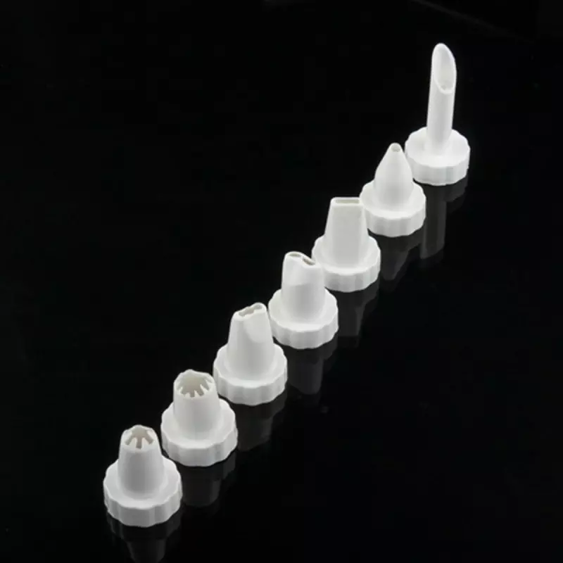 Casa si Gradina - Bucatarie si vesela - Ustensile bucatarie - Ustensile ornare prajituri - Seringa pentru decorarea prajiturilor, 8 varfuri, Gonga® Transparent - Infinity.ro