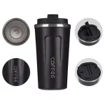 Casa si Gradina - Bucatarie si vesela - Accesorii bar - Termosuri si Cani termos - Termos pentru pastrarea bauturilor calde, Gonga® Negru - Infinity.ro