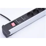 Casa si Gradina - Electrice - Accesorii electrice - Prelungitoare, triple, fise - Prelungitor multifunctional cu 6 prize, 2 porturi USB si diverse interfete, Gonga® Alb - Infinity.ro