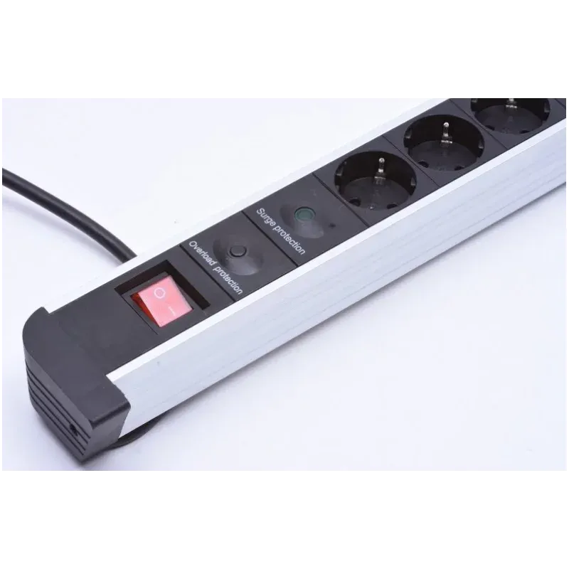 Casa si Gradina - Electrice - Accesorii electrice - Prelungitoare, triple, fise - Prelungitor multifunctional cu 6 prize, 2 porturi USB si diverse interfete, Gonga® Alb - Infinity.ro