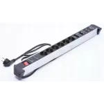 Casa si Gradina - Electrice - Accesorii electrice - Prelungitoare, triple, fise - Prelungitor multifunctional cu 6 prize, 2 porturi USB si diverse interfete, Gonga® Alb - Infinity.ro